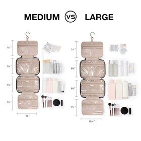 BAGSMART Toiletry Bag showing compartments and zip