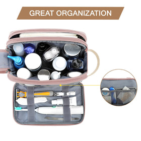 BAGSMART Toiletry Bag showing large capacity with toiletries inside