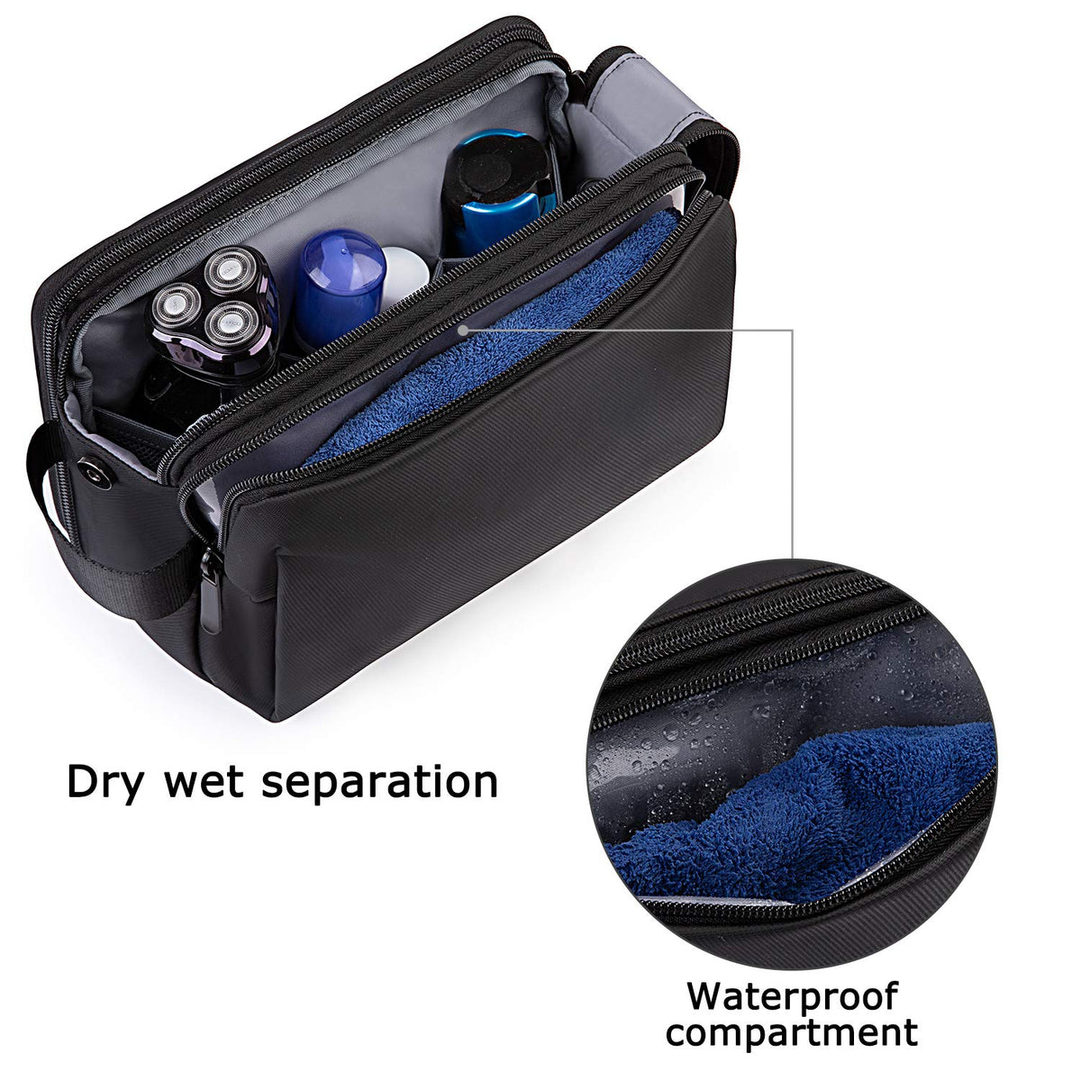 BAGSMART Toiletry Bag showing water-resistant material