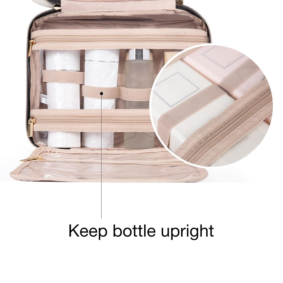 BAGSMART Toiletry Bag side view highlighting texture