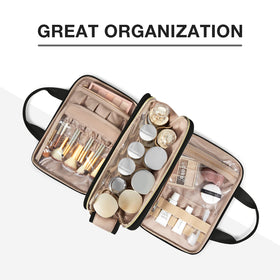 BAGSMART Toiletry Bag side view with compartments