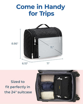 BAGSMART Toiletry Bag with transparent pockets