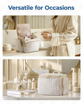 BAGSMART Travel Toiletry Bag dimensions displayed