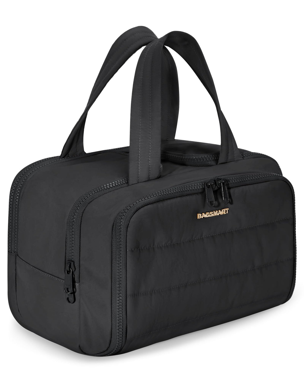 BAGSMART Travel Toiletry Bag front view in black