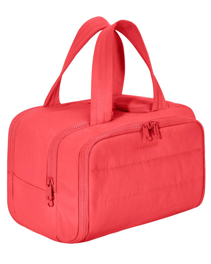 BAGSMART Travel Toiletry Bag front view in bright red