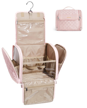 BAGSMART Travel Toiletry Bag front view with hanging hook