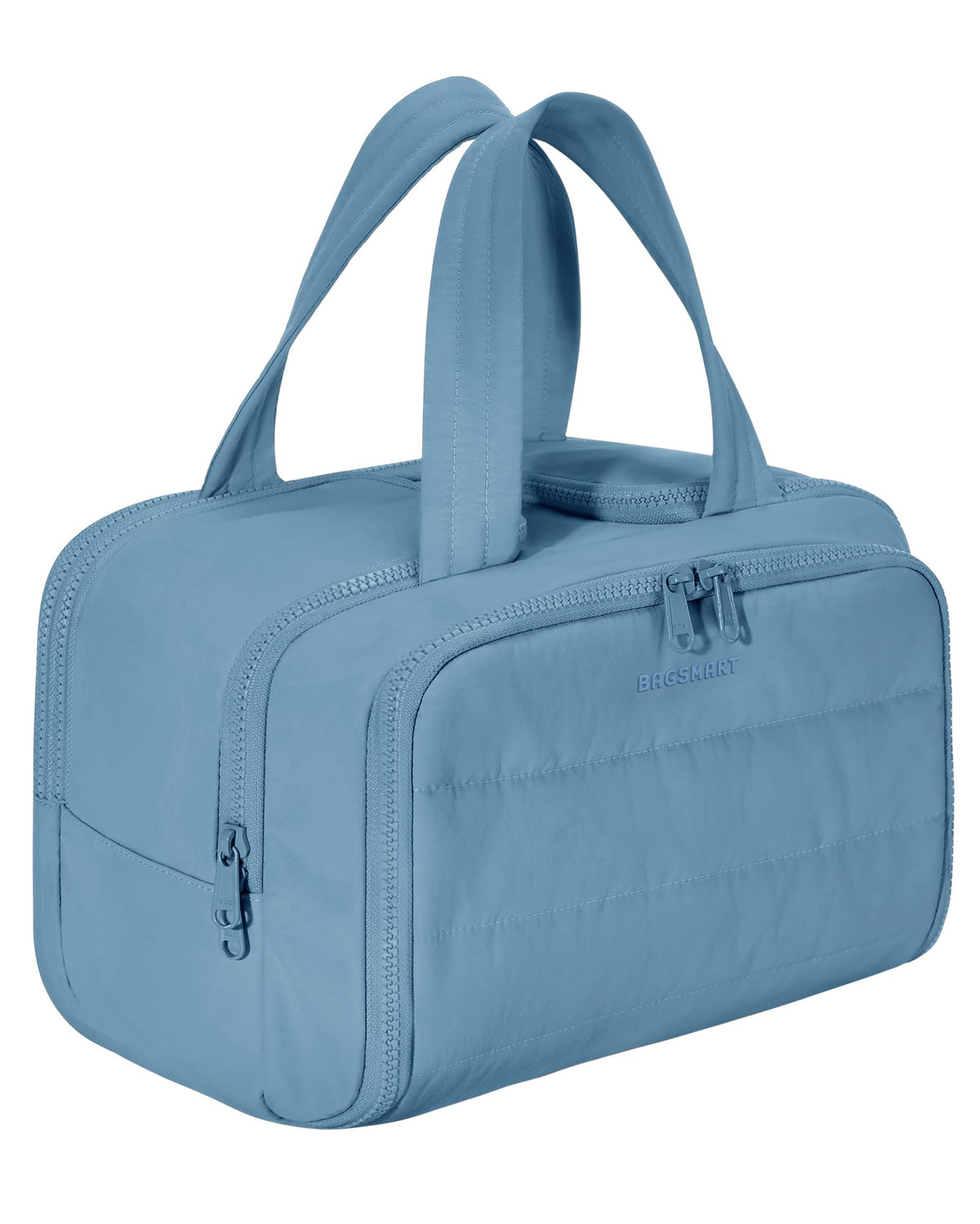 BAGSMART Travel Toiletry Bag in Steel Blue front view