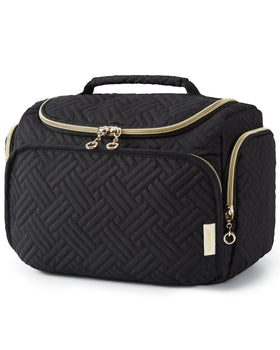 BAGSMART Travel Toiletry Bag large capacity black front view