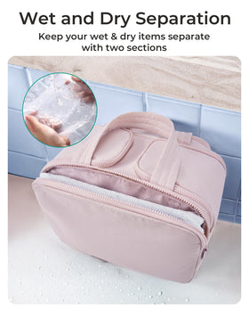 BAGSMART Travel Toiletry Bag lifestyle scene in a suitcase
