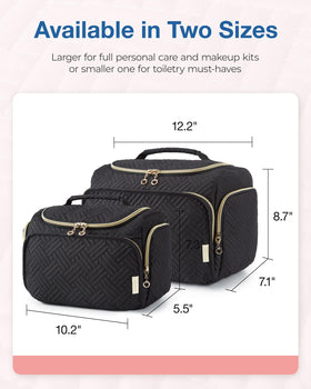BAGSMART Travel Toiletry Bag organised with toiletries inside