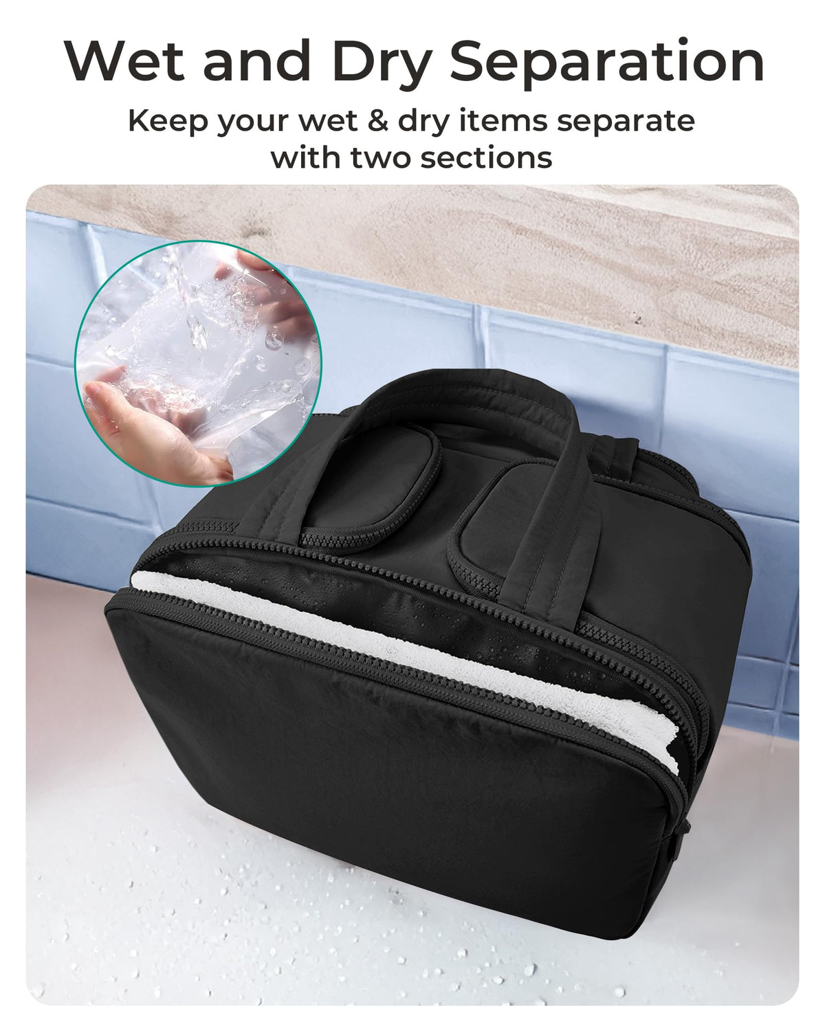 BAGSMART Travel Toiletry Bag packaging display