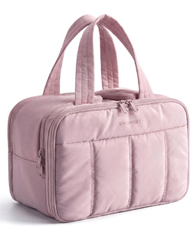 BAGSMART Travel Toiletry Bag purple front view