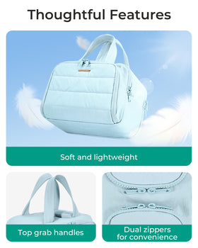 BAGSMART Travel Toiletry Bag showing compartments