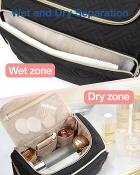 BAGSMART Travel Toiletry Bag side view with handle