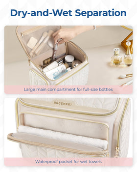 BAGSMART Travel Toiletry Bag waterproof pocket detail