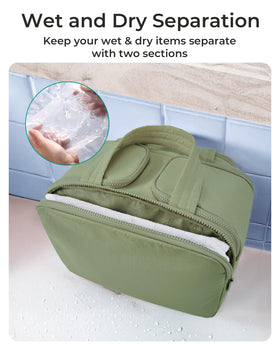 BAGSMART Travel Toiletry Bag with toiletries inside