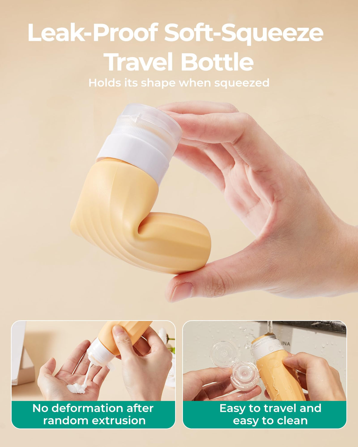 BAGSMART TSA approved travel bottles with labels