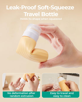 BAGSMART TSA approved travel bottles with labels