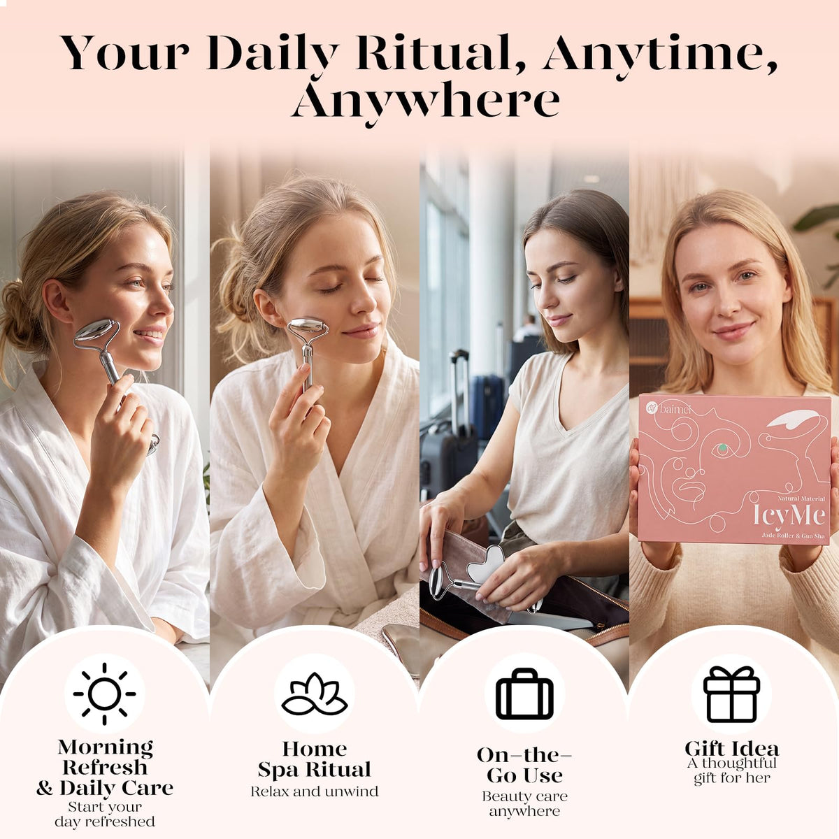 BAIMEI Face Roller demonstrating smooth glide