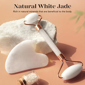 BAIMEI Gua Sha tool side view with elegant design