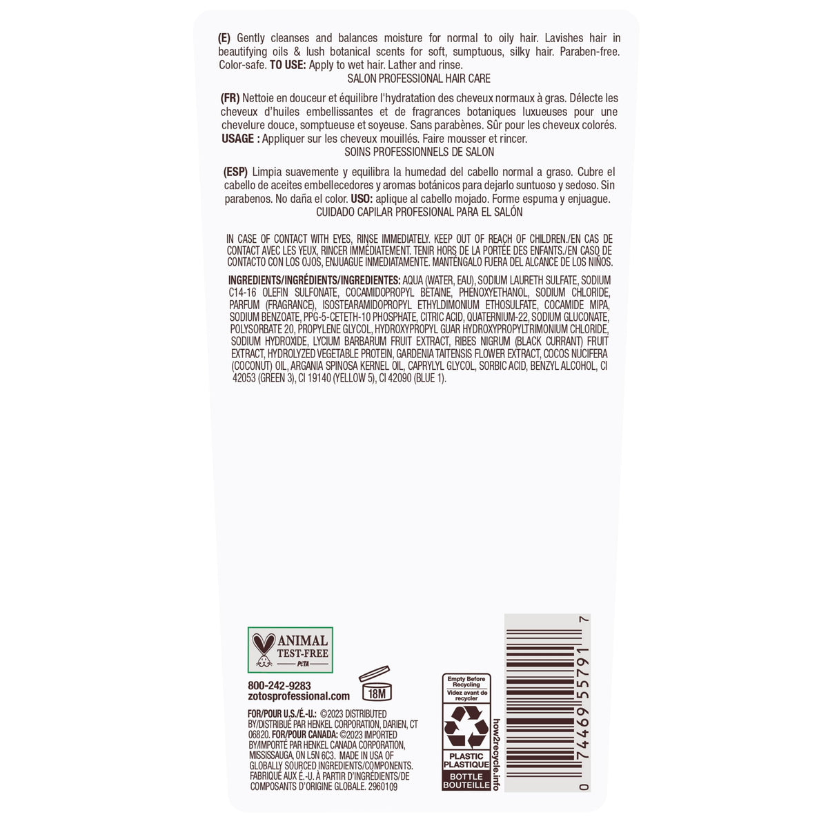 Bain de Terre Green Meadow Balancing Shampoo with a towel and hairbrush