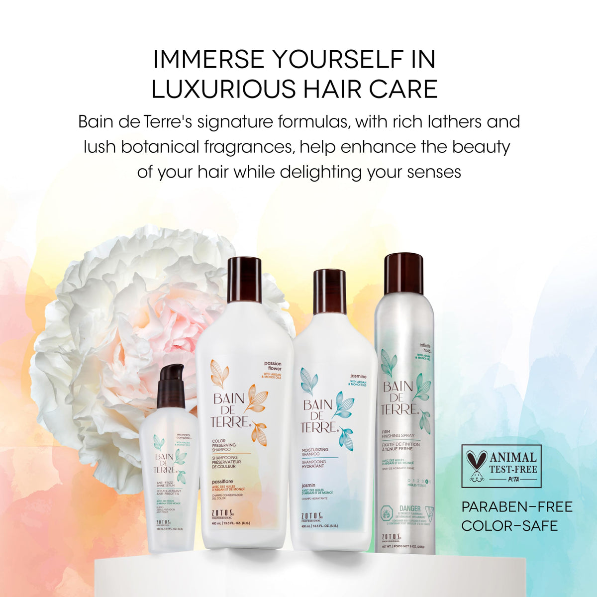 Bain de Terre Passion Flower Conditioner on a vanity