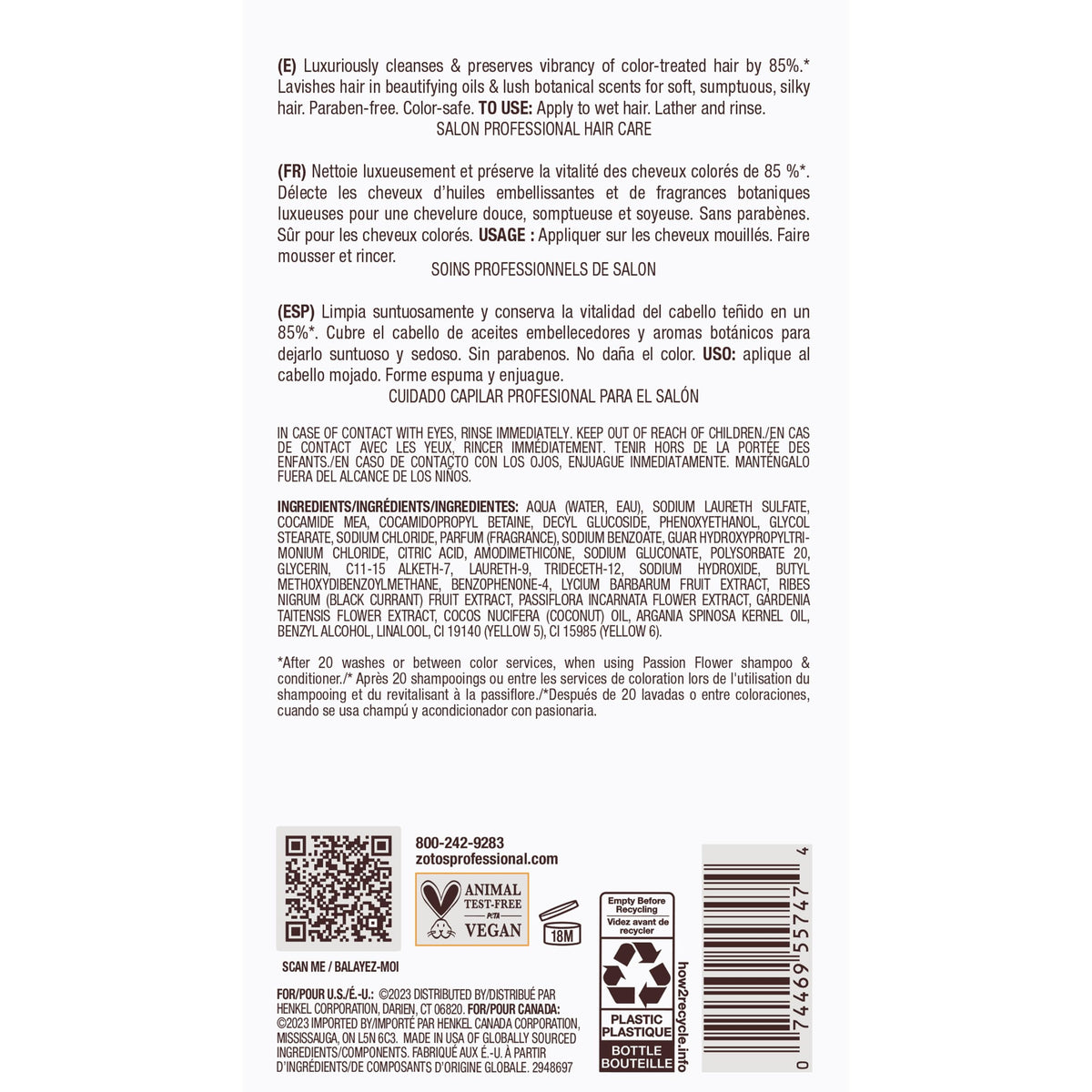 Bain de Terre shampoo with a lather on hair