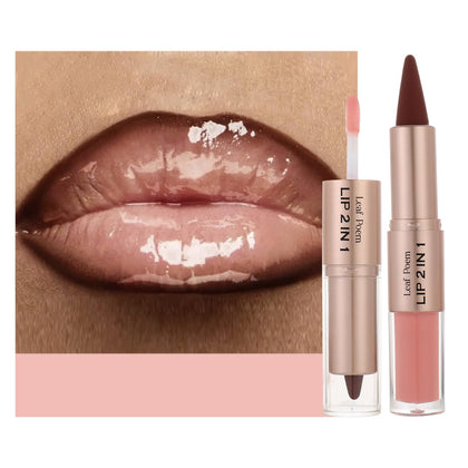 BAISEN DIARY 2-in-1 Double-Ended Lip Liner & Gloss Duo front view