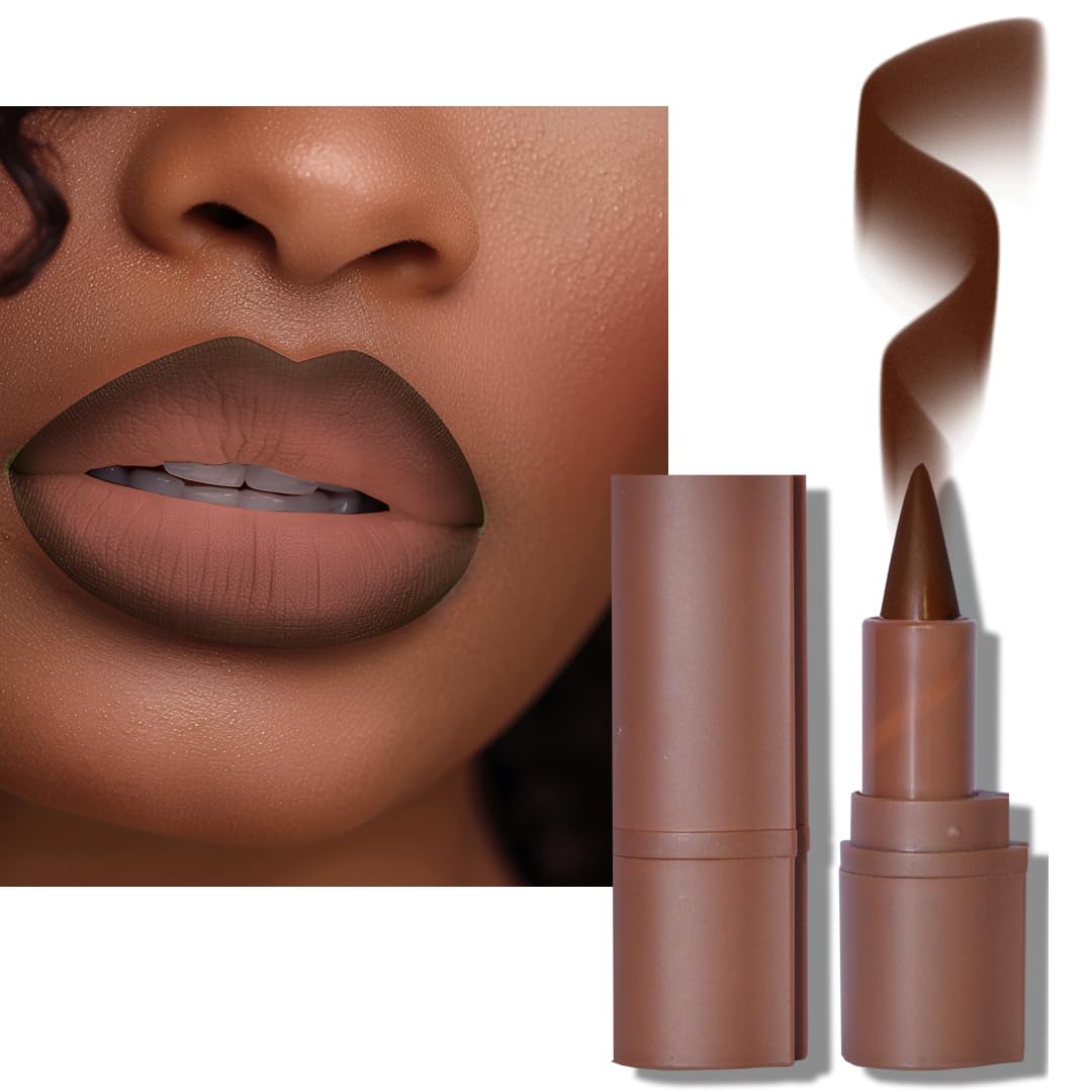 BAISEN DIARY 2-in-1 Gradient Lip Liner and Lipstick Coffee Bean front view
