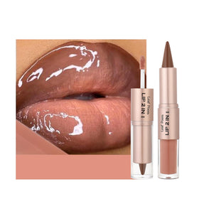 BAISEN DIARY 2-in-1 Lip Liner & Gloss Duo front view