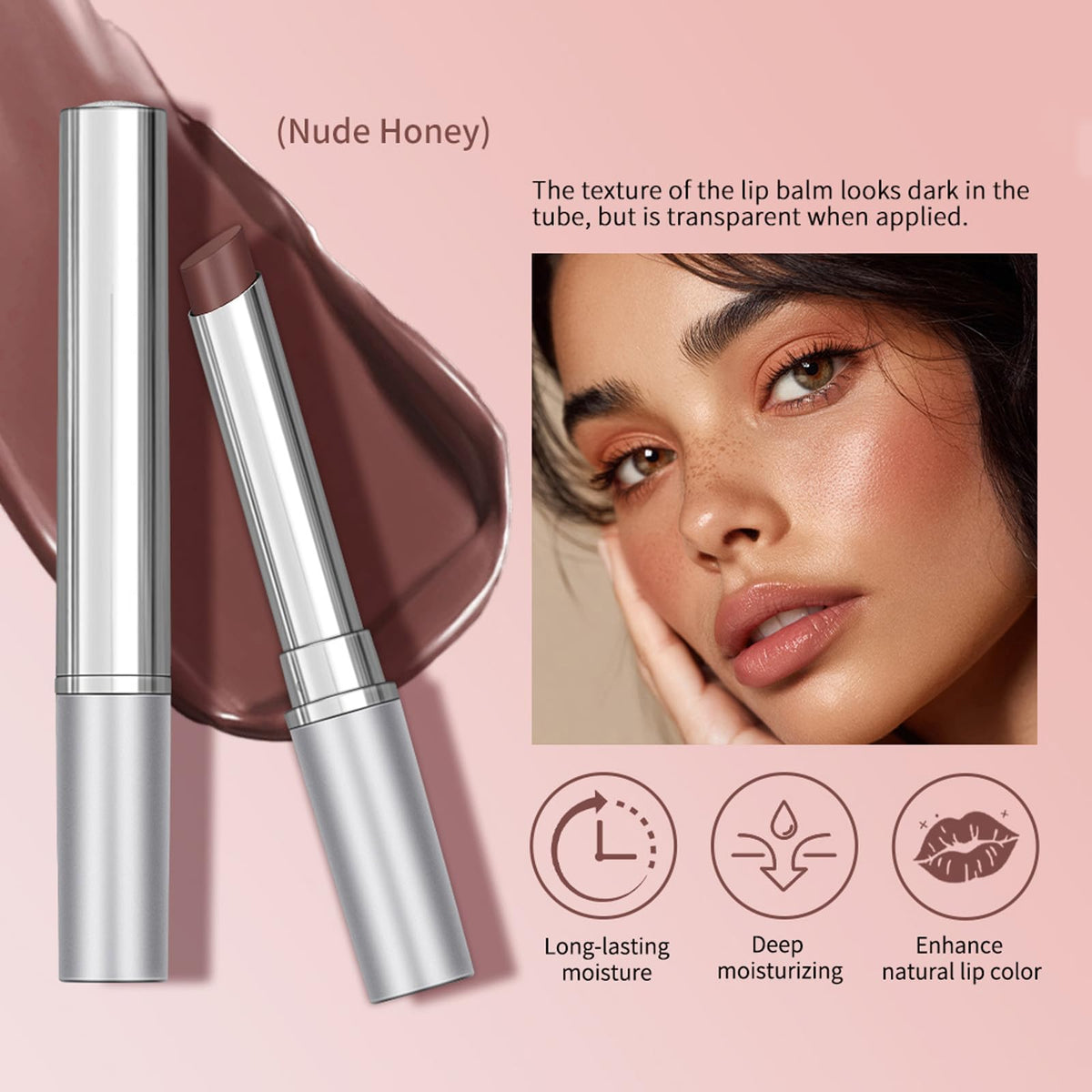 BAISEN DIARY Honey Lipstick Tinted Lip Balm in Nude shade