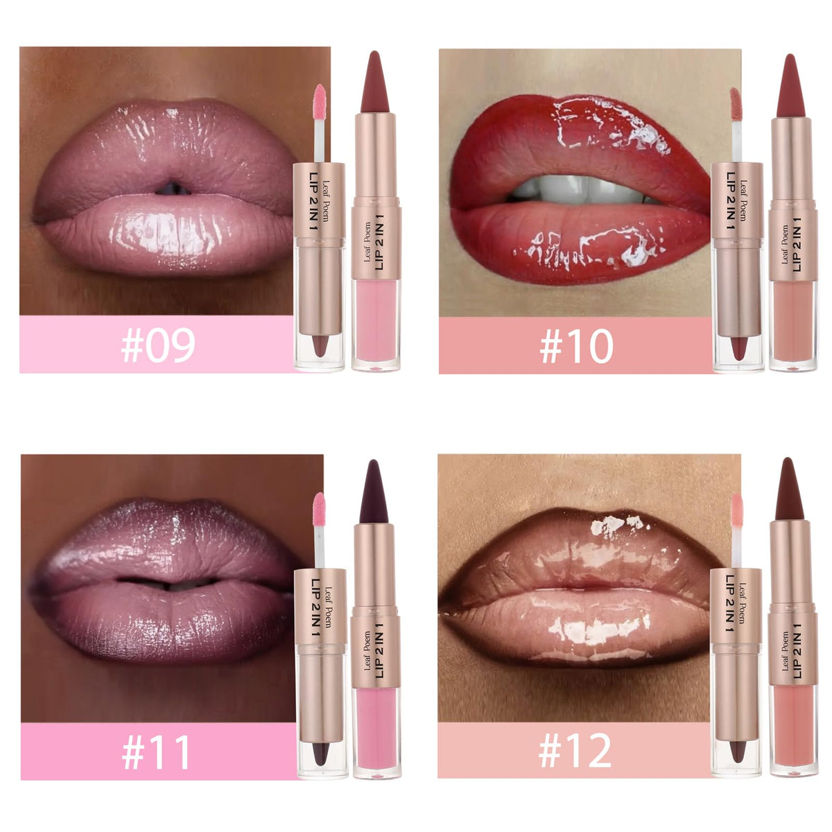 BAISEN DIARY Lip Duo swatches on skin