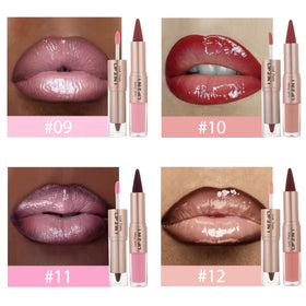 BAISEN DIARY Lip Duo swatches on skin
