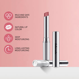 BAISEN DIARY Pink Honey Lipstick Tinted Lip Balm on a makeup table