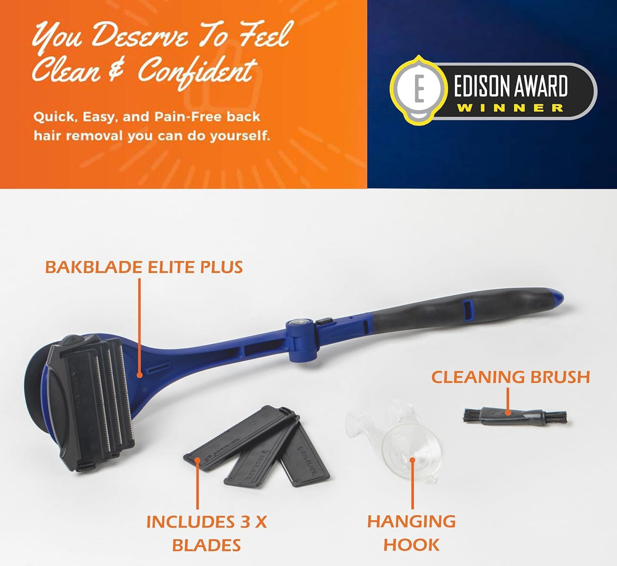 BAKBLADE 2.0 Elite Back Shaver close-up of DRYglide technology