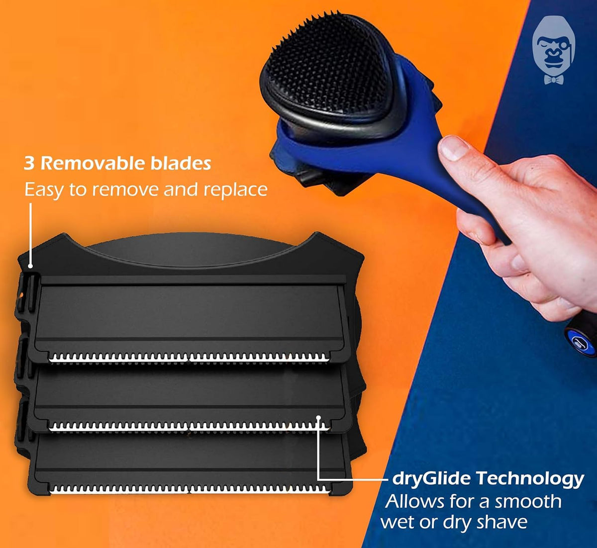 BAKBLADE 2.0 Elite Back Shaver in use demonstrating smooth shaving