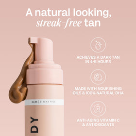 BALI BODY Self Tanner Mousse Dark application on skin