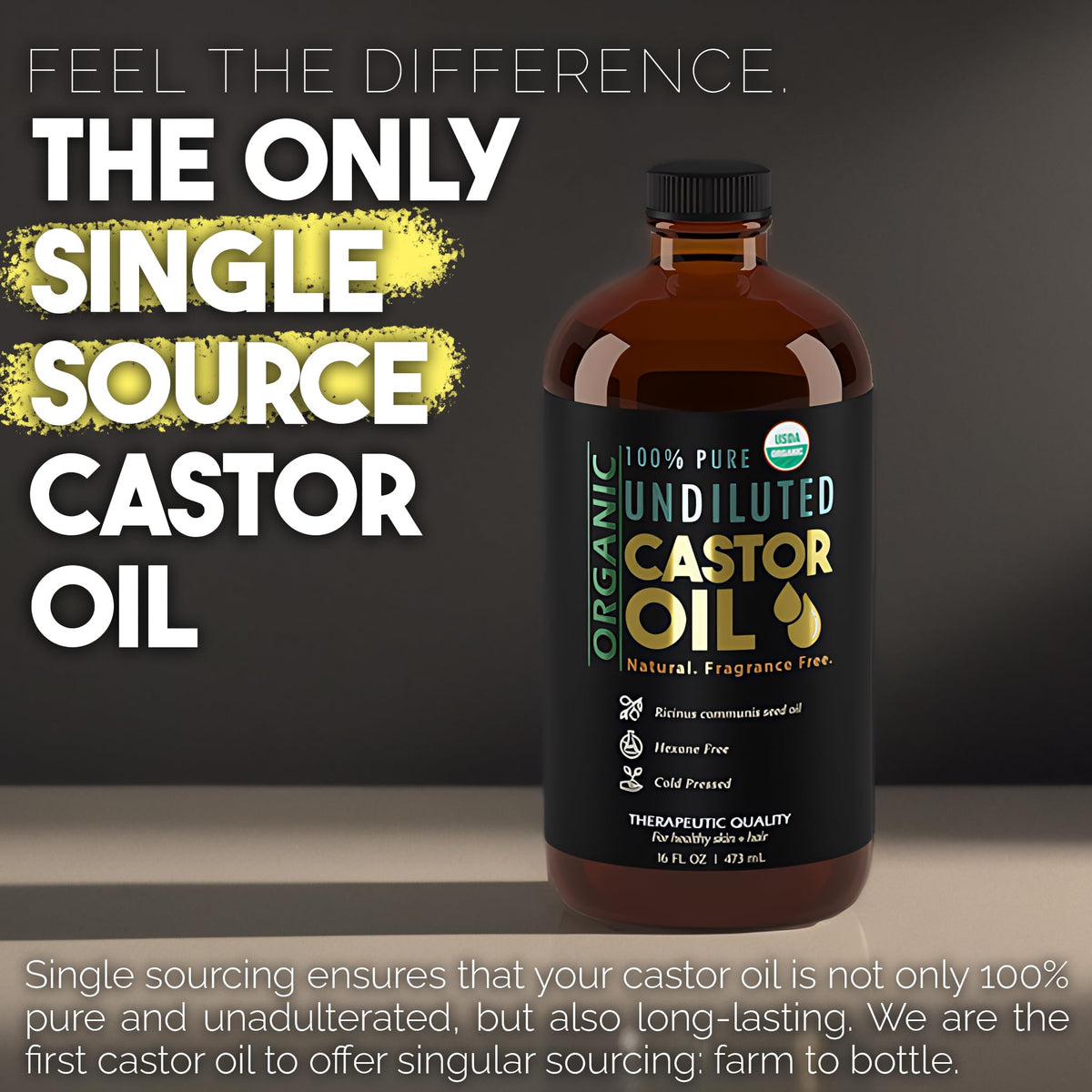 BALM OF GILEAD Organic Castor Oil 16 oz with pump dispenser