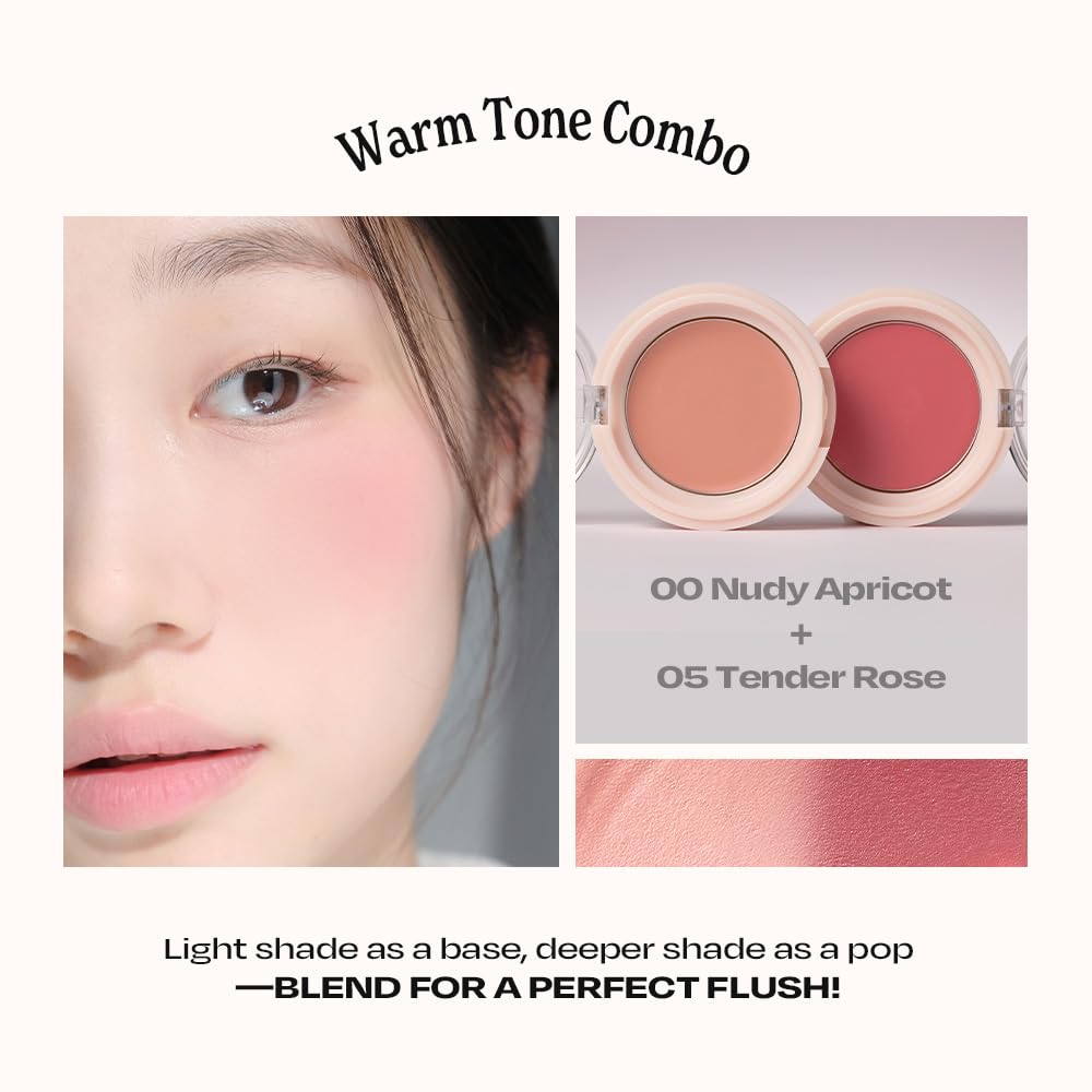 Balmy Cream Cheek Blush No.1 Baby Rose application on model