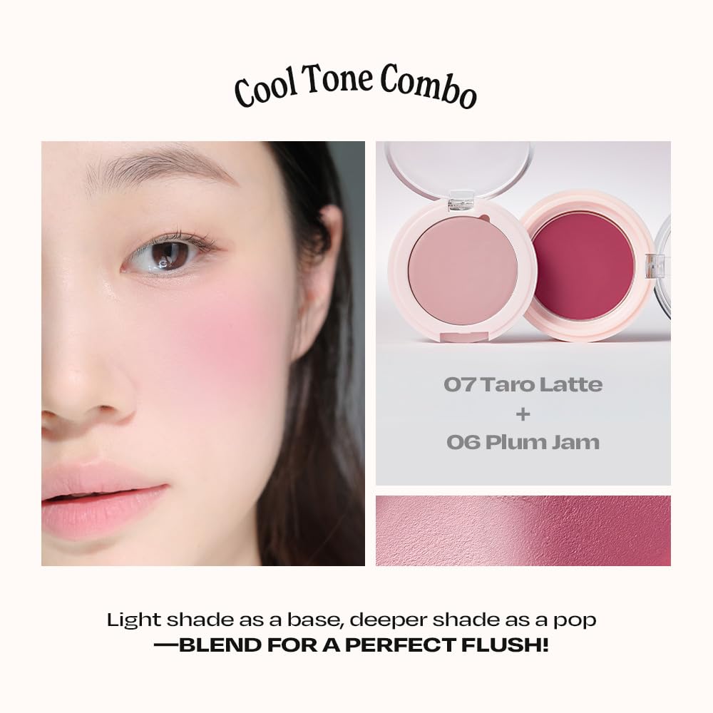 Balmy Cream Cheek Blush No.1 Baby Rose in makeup setup