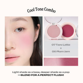 Balmy Cream Cheek Blush No.1 Baby Rose in makeup setup