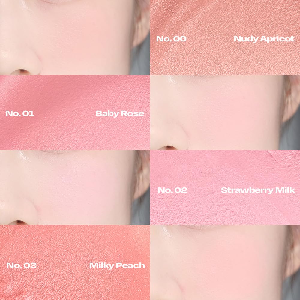Balmy Cream Cheek Blush No.1 Baby Rose swatch on skin