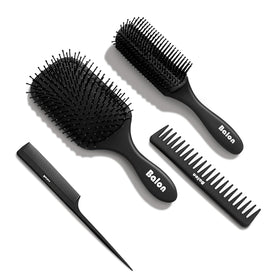 BALON Hair Brush Set 4Pcs including paddle brush and combs