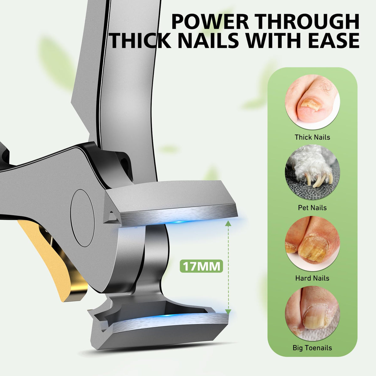 Baluca Ergonomic Nail Clipper showing the curved head