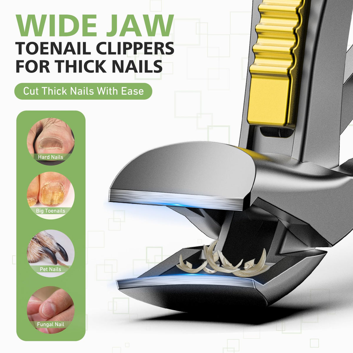 Baluca Nail Clipper ergonomic handle with non-slip grip
