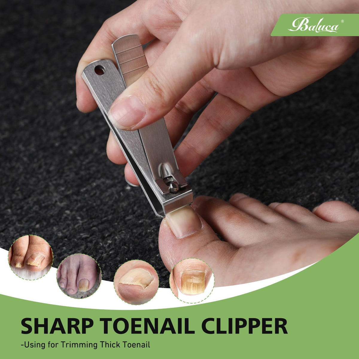 Baluca nail clippers with catcher feature for easy cleaning