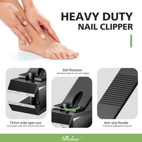 Baluca stainless steel nail clippers with ergonomic grip