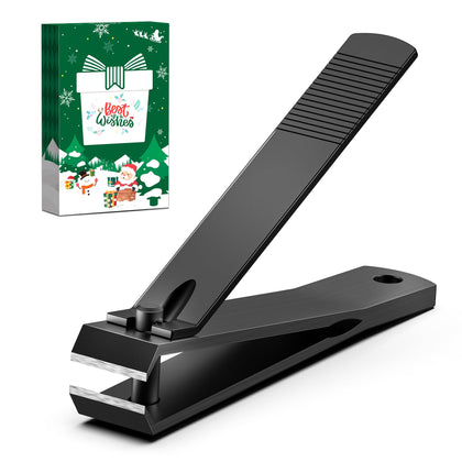 Baluca straight toenail clippers front view with protective case