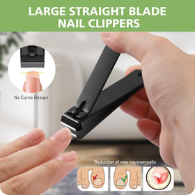 Baluca toenail clippers with wide open jaw and sharp blades