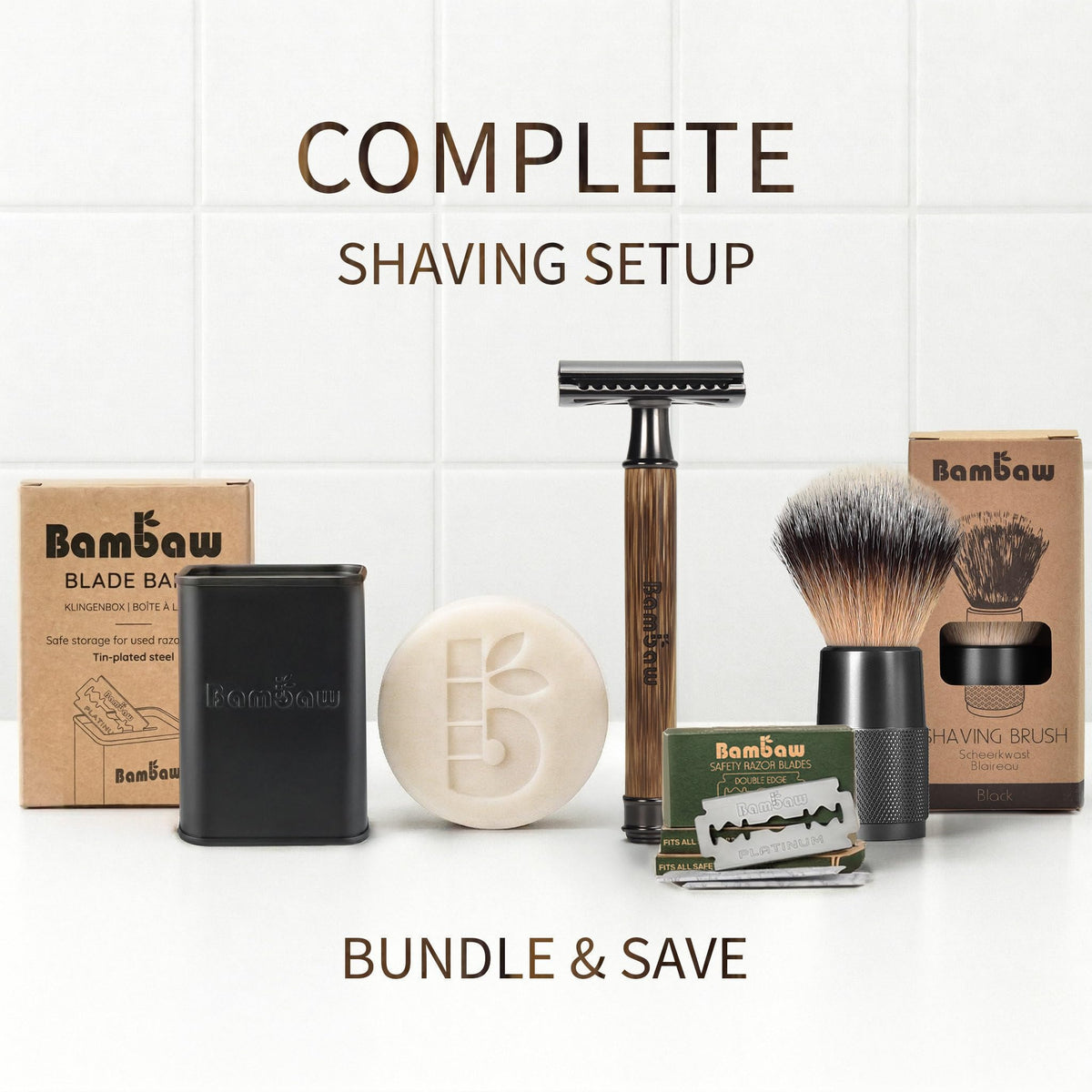 Bambaw Bamboo Razor lifestyle scene in bathroom setting